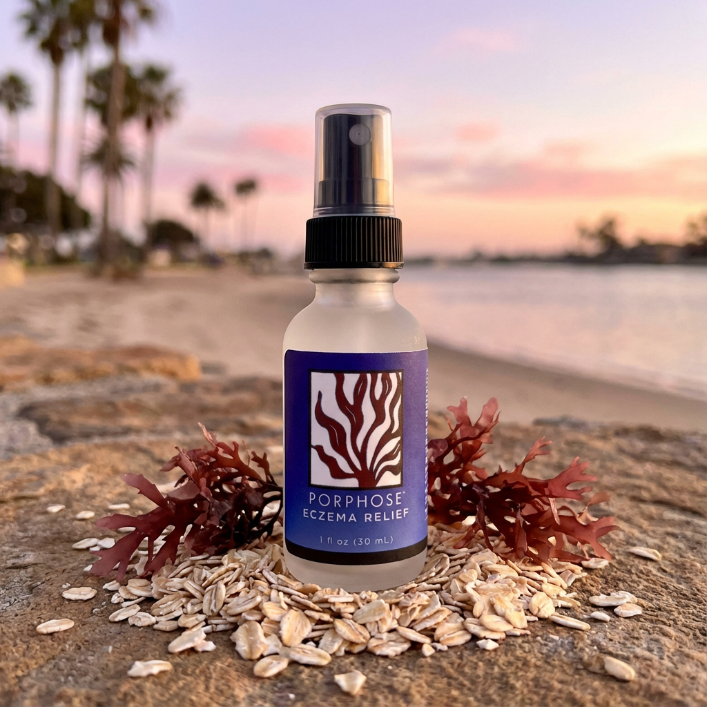 Porphose Eczema Relief: Steroid-Free Red Algae and Colloidal Oatmeal Spray for Eczema Treatment