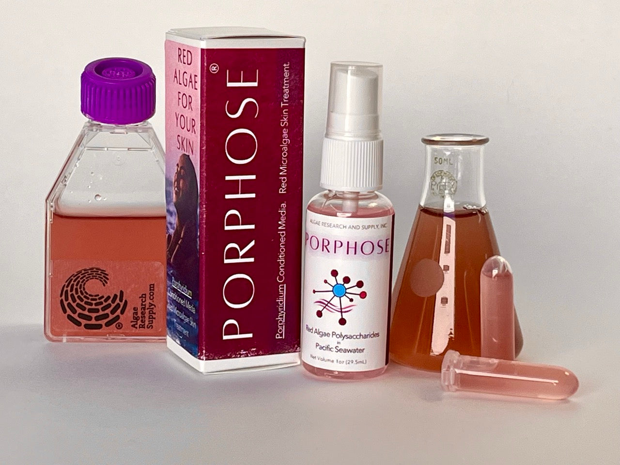 Coming Soon:  PORPHOSE.  A skin product from our labs that will support algae education!