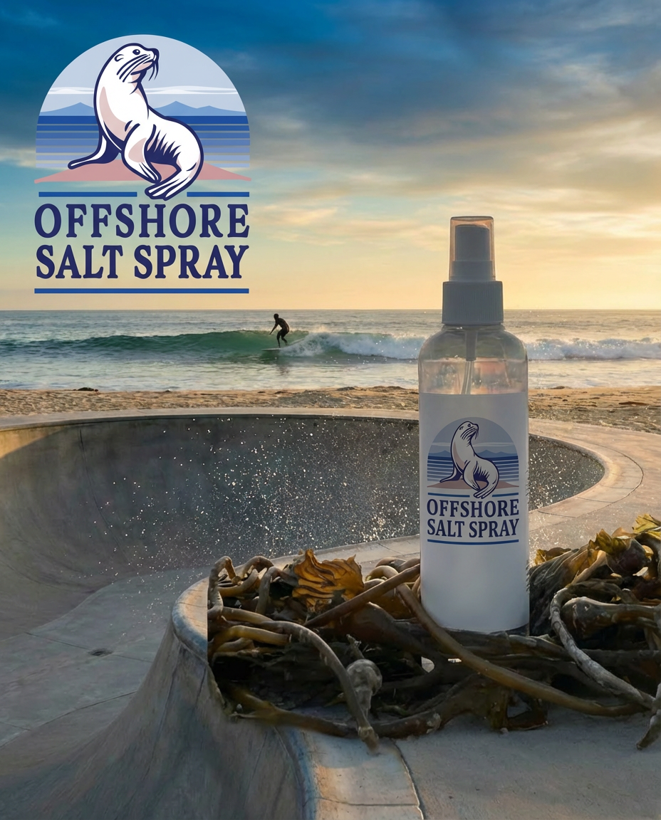 Offshore Salt Spray : Fragrance-Free Sea Salt Hair Mist for Sensitive Scalp, Lightweight Algae-Based Styling Spray