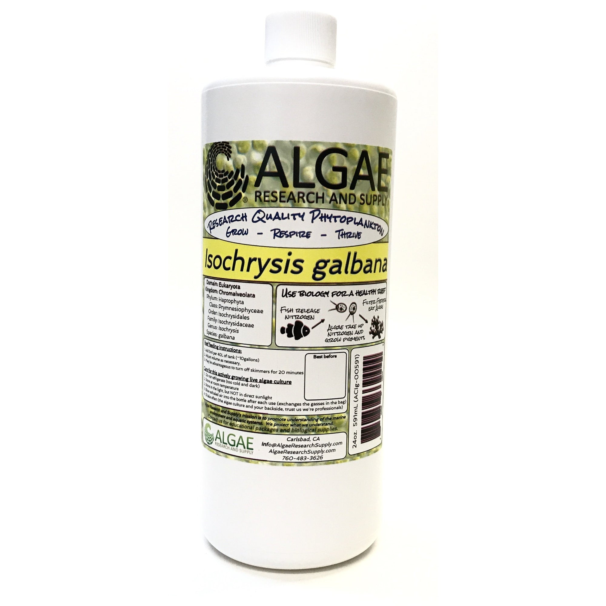 Algae Research Supply: Algae Culture for Isochrysis galbana